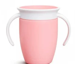 Vaso Antiderrame con Asa Miracle 360º Rosa pastel · Munchkin