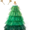 Vestido Christmas Tree con corona-Varias Tallas