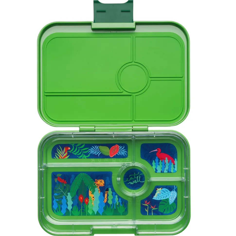 Yumbox Tapas 4 compartimentos Jurassic Green Tiburón
